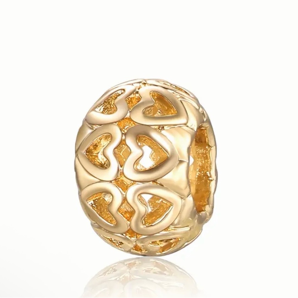 Gold and Silver Heart Charm Set - Picture 5 of 10